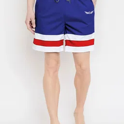 CHROME & CORAL Men Striped Technology Shorts-image-76