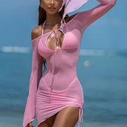 LULU & SKY V-Neck Swimwear Cover up Set-image-81