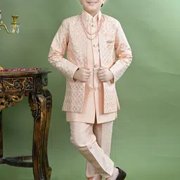 BT DEZINES Embroidered Sequined Sherwani Shrug Set-13