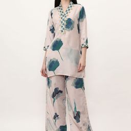 Jaipur Kurti Printed Top & Trousers Co-OrdsSet-image-63