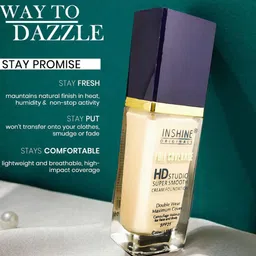Inshine Originals HD Full Coverage Foundation- 50 ml image 4