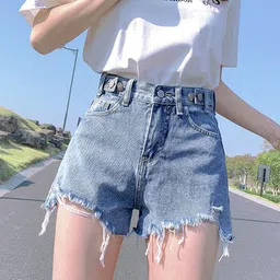 StyleCast Women Mid-Rise Denim Shorts-picture-4