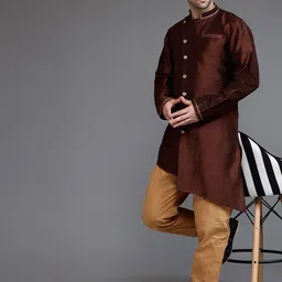 Utsav Fashion Men Angrakha Kurta with Churidar-21