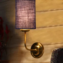 Aura Blue Traditional Cylinder Shaped Wall Lamp-13