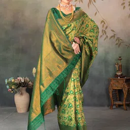 yourwish Ethnic Motifs Zari Silk Cotton Banarasi Saree-picture-42