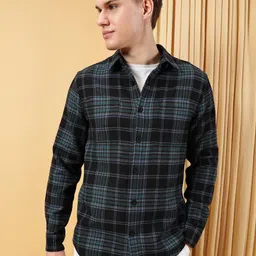 VALEN CLUB Men Tartan Checks Opaque Checked Casual Shirt-picture-0