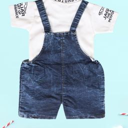 BAESD Infants Short Dungaree With Printed T-Shirt image 3