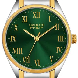 CARLOS PHILIP Men Bracelet Style Straps Analogue Watch Aether RSG 11 Green IGP TT image 4