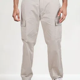 Celio Men Regular Fit Mid-Rise Cotton Cargos Trouser-image-38