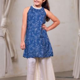 Tura Turi Girls Blue Kurta Sets-image-69