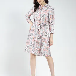 Monte Carlo Printed Shirt Type Dress-picture-28