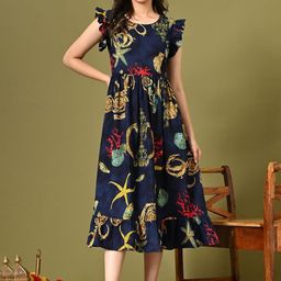 Sangria Women Cotton Sleeveless Midi Dress-picture-19