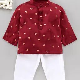 JAV CREATIONS Boys Ethnic Motifs Regular Pure Cotton Kurta with Pyjamas-image-97