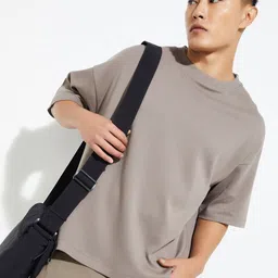 max Men Solid Round Neck Cotton Oversized T-shirt-image-93
