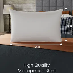 MAXNAP Sleep Support Mischief Resto White Set Of 2 Fibre Filled Rectangle Sleep Pillows image 3