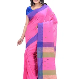 DESH BIDESH Woven Design Pure Cotton Taant Saree-image-32