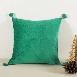 Ratan Cart Blue Embroidered Square Cushion Covers-87