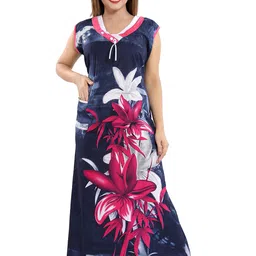 CINCO Women Printed Maxi Nightdress-picture-45