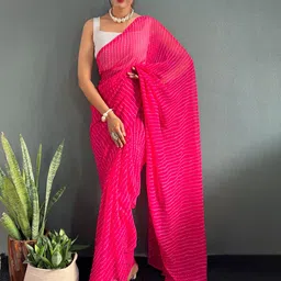 Sidhidata Bandhani Printed Pure Georgette Ready to Wear Bandhani Saree-37