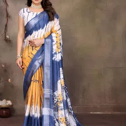 RUNAYA NX Tie and Dye Zari Mysore Silk Saree-image-26