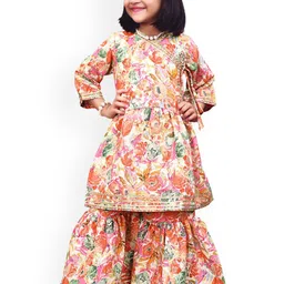 Girls Floral Printed Ethnic Kurta with Sharara-55
