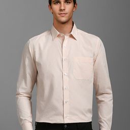 Louis Philippe Men Spread Collar Textured Cotton Slim Fit Formal Shirt-image-52