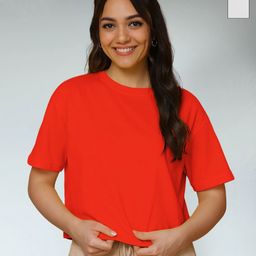 FBAR Women Pack of 2 Solid Pure Cotton Oversized T-shirts-picture-42
