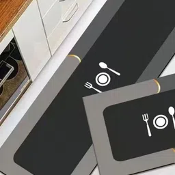 FAVRIA Black Waterproof Kitchen Mats-image-8
