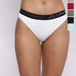 La Intimo Women Pack Of 6 Low-Rise Bikini Briefs-image-15