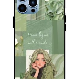 QRIOH Floral Printed iPhone 13 Pro Back Case Mobile Accessories-image-82