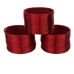 T4 JEWELS Set Of 48 Metal Glossy Finish Bangles-38