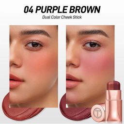 CEMA Dual Color High Pigment Long Lasting Blush Stick- 7 g - Purple Brown 04-18