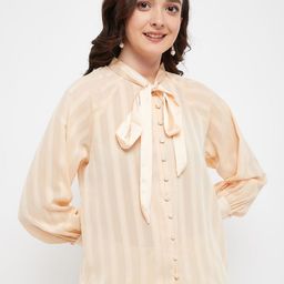 Madame womens Tie-Up Neck Shirt Style Top-image-71