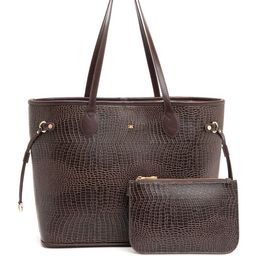 KLEIO Women Textured Oversized Shoulder Bag Comes With Pouch-16
