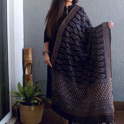 Weaves of Tradition Ethnic Motifs Printed Block Print Dupatta-13