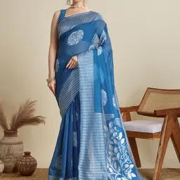 Nayanthara Trends Ethnic Motifs Printed Saree-picture-29