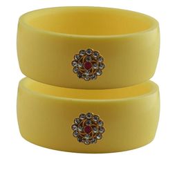 Vidhya Kangan Women Beige Bangle-image-5