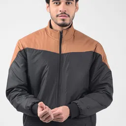 Numero Uno Men Lightweight Bomber with Patchwork Jacket-image-2