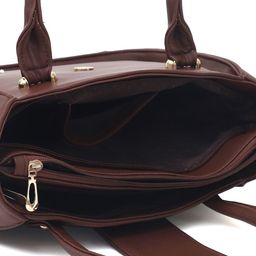 Stamp PU Structured Handheld Bag with Tasselled image 5
