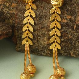 MEMOIR Gold-Plated Contemporary Drop Earrings-49