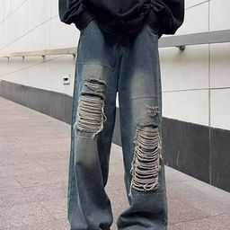 StyleCast x Revolte Men Straight Fit Mid-Rise Highly Distressed Heavy Fade Jeans-picture-37