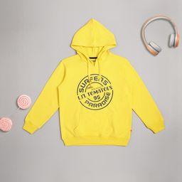 Lil Tomatoes Boys Yellow Printed Hooded Casual Long Sleeves Sweatshirt-picture-23