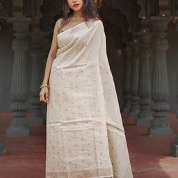 HERE&NOW Ethnic Motifs Woven Design ZariBanarasi Saree-picture-26