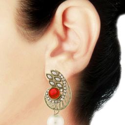 ZIVOM Paisley Shaped Drop Earrings-image-40