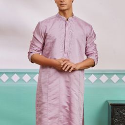 VASTRAMAY Men Geometric Embroidered Thread Work Kurta-18