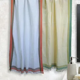 Aura Off White & Red 2 Cotton 210 GSM Bath Towel-image-11