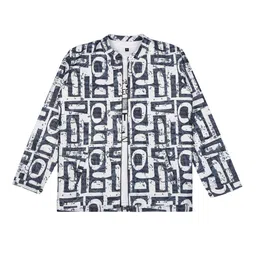 CAVIO Boys Abstract Printed Pure Cotton Lightweight Jacket & T-Shirt-4