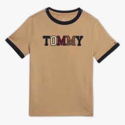 Tommy Hilfiger Boys Brand Logo Printed Polo Collar T-shirt-picture-0