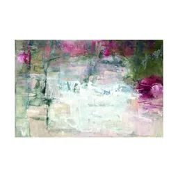 Inephos Pink & White Abstract Canvas Wall Art-image-57