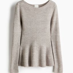 H&M Rib-Knit Peplum Top-picture-14